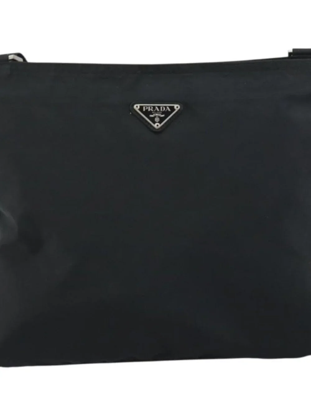 PRADA Shoulder Bag Nylon Black Silver Auth 160714 - Picture 2 of 16
